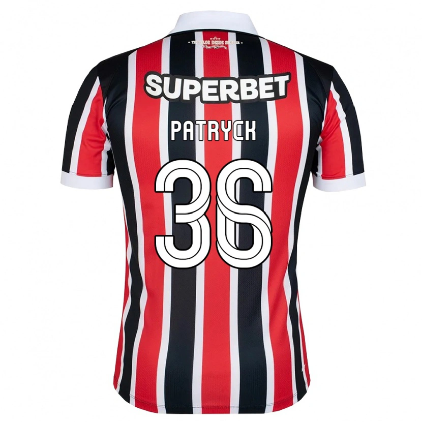 Danxen Barn Patryck #36 Röd Vit Svart Bortatröja Matchtröjor 2026/27 Tröjor T-Tröja