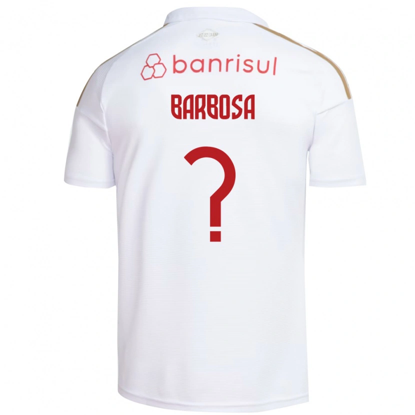 Danxen Barn Tiago Barbosa #0 Vit Röd Bortatröja Matchtröjor 2026/27 Tröjor T-Tröja