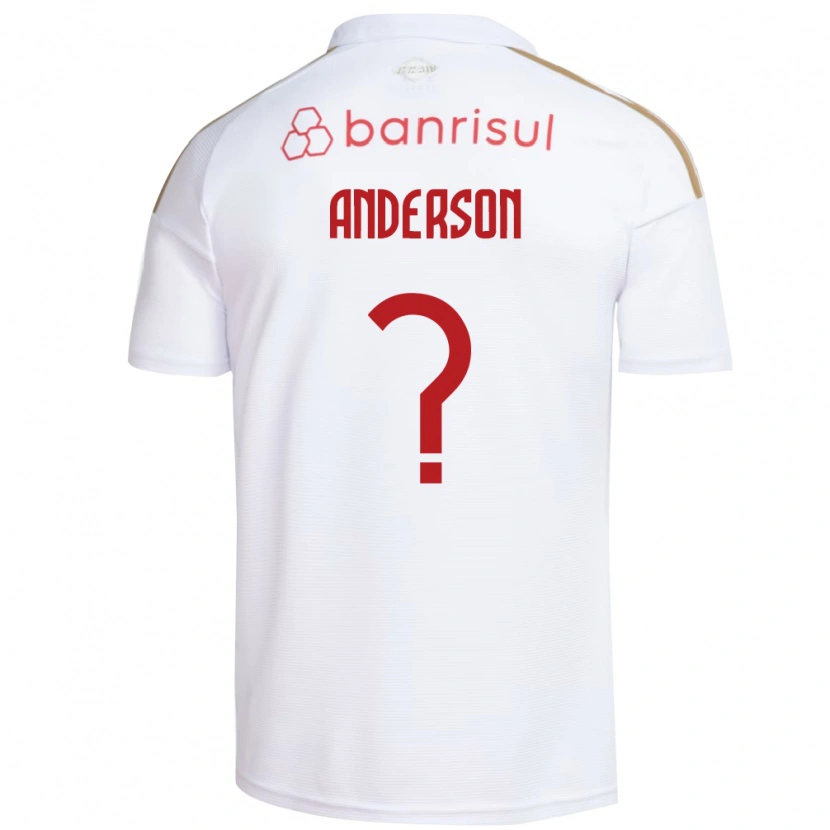 Danxen Barn Anderson #0 Vit Röd Bortatröja Matchtröjor 2026/27 Tröjor T-Tröja