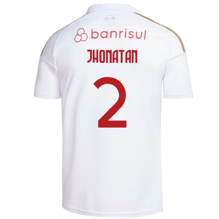 Danxen Barn Jhonatan Almeida De Souza #2 Vit Röd Bortatröja Matchtröjor 2026/27 Tröjor T-Tröja