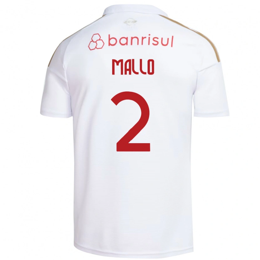 Danxen Barn Hugo Mallo #2 Vit Röd Bortatröja Matchtröjor 2026/27 Tröjor T-Tröja