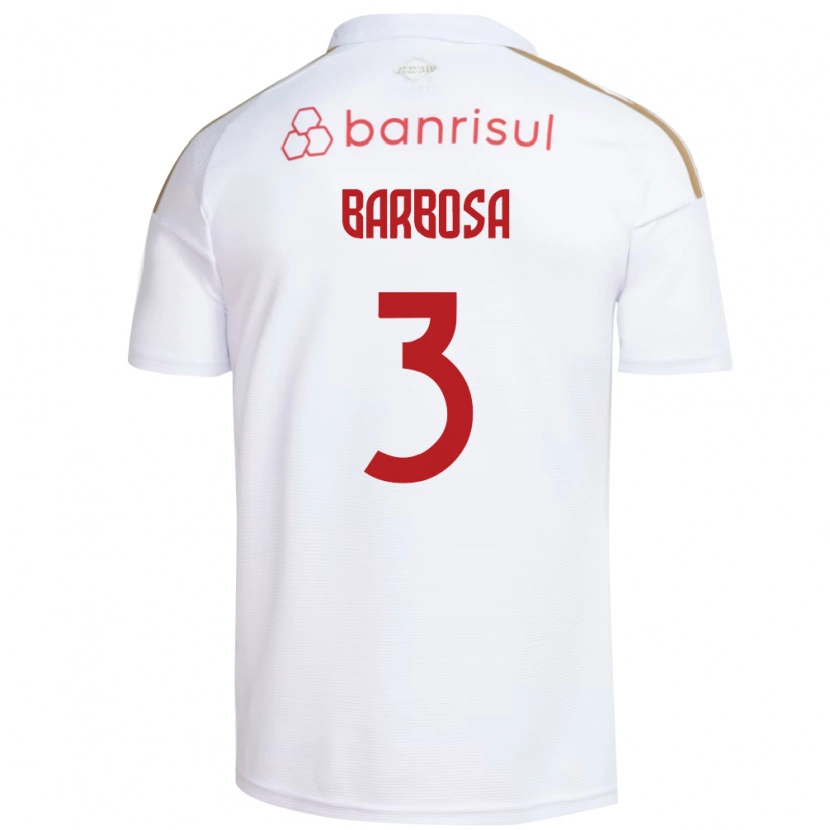 Danxen Barn Mauricio Barbosa #3 Vit Röd Bortatröja Matchtröjor 2026/27 Tröjor T-Tröja