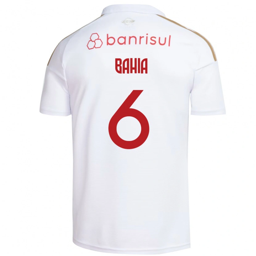 Danxen Barn Matheus Bahia #6 Vit Röd Bortatröja Matchtröjor 2026/27 Tröjor T-Tröja