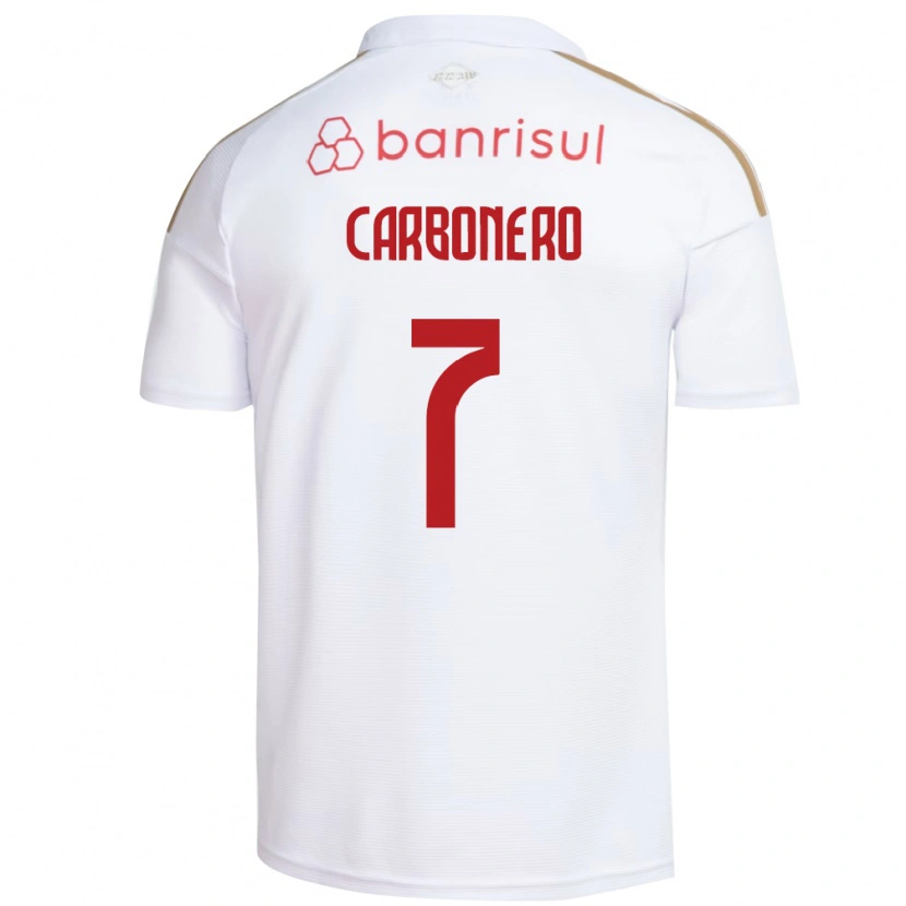 Danxen Barn Johan Carbonero #7 Vit Röd Bortatröja Matchtröjor 2026/27 Tröjor T-Tröja
