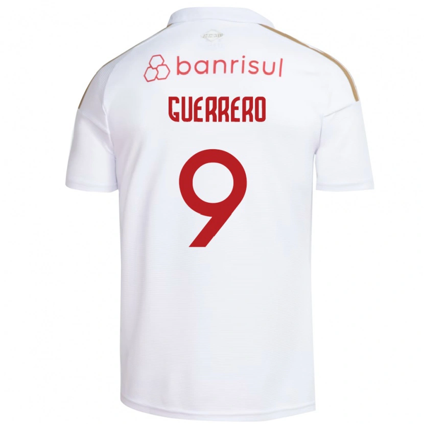 Danxen Barn Paolo Guerrero #9 Vit Röd Bortatröja Matchtröjor 2026/27 Tröjor T-Tröja