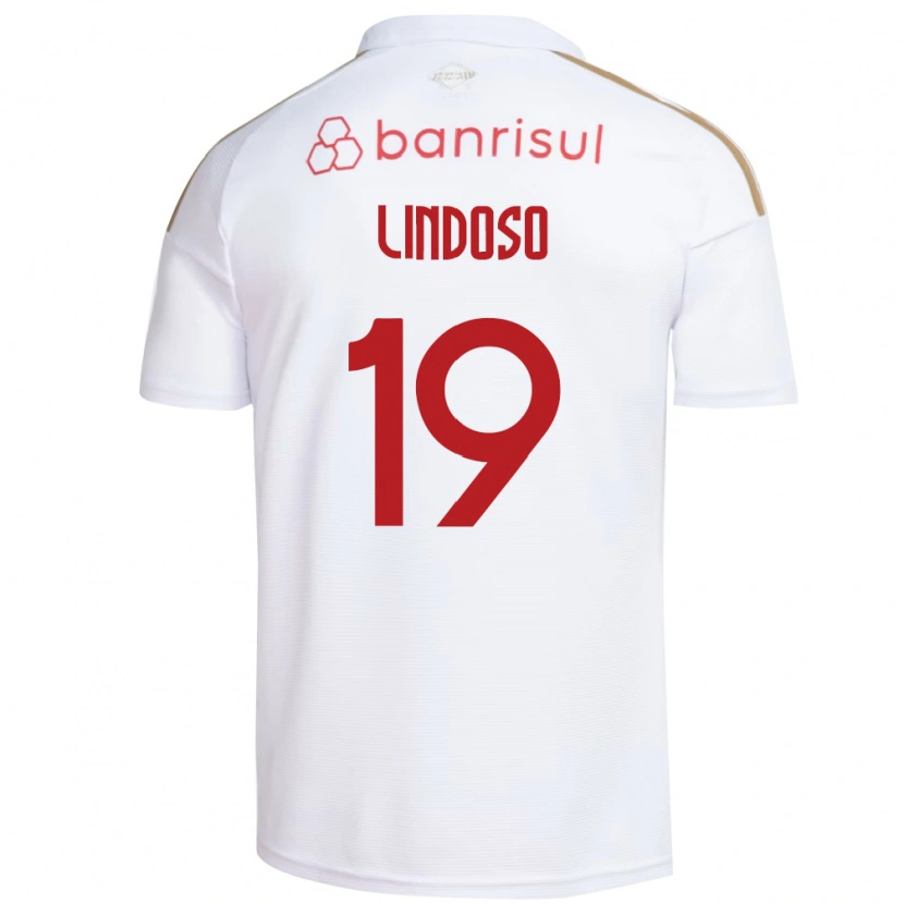 Danxen Barn Rodrigo Lindoso #19 Vit Röd Bortatröja Matchtröjor 2026/27 Tröjor T-Tröja
