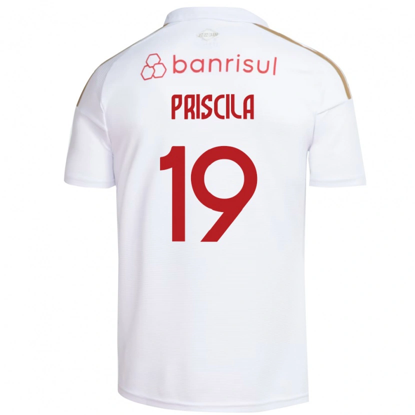 Danxen Barn Priscila #19 Vit Röd Bortatröja Matchtröjor 2026/27 Tröjor T-Tröja