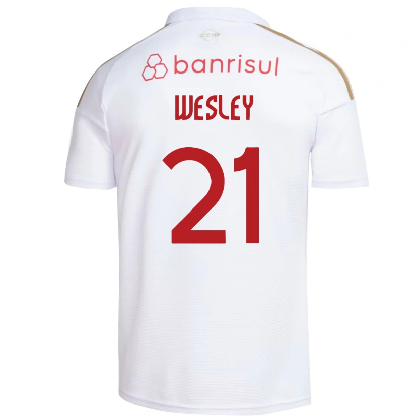 Danxen Barn Wesley #21 Vit Röd Bortatröja Matchtröjor 2026/27 Tröjor T-Tröja