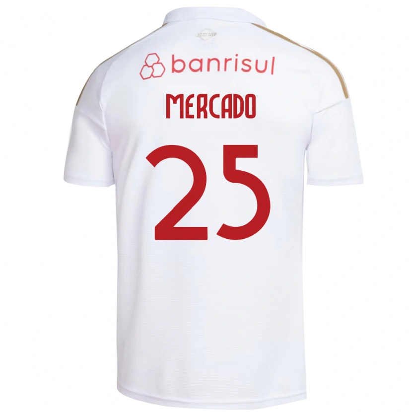 Danxen Barn Gabriel Mercado #25 Vit Röd Bortatröja Matchtröjor 2026/27 Tröjor T-Tröja