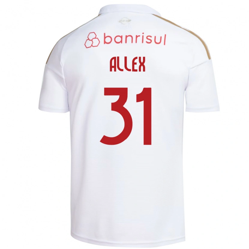 Danxen Barn Allex Rodrigues Pereira Da Silva #31 Vit Röd Bortatröja Matchtröjor 2026/27 Tröjor T-Tröja