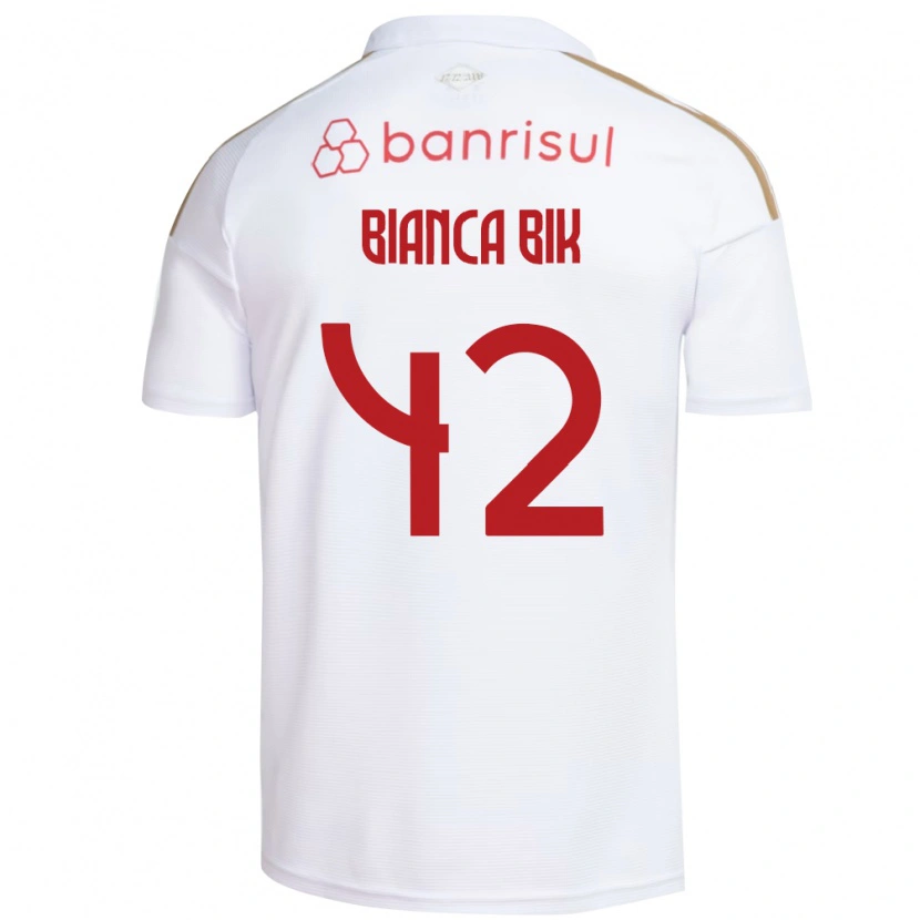 Danxen Barn Bianca Bik #42 Vit Röd Bortatröja Matchtröjor 2026/27 Tröjor T-Tröja