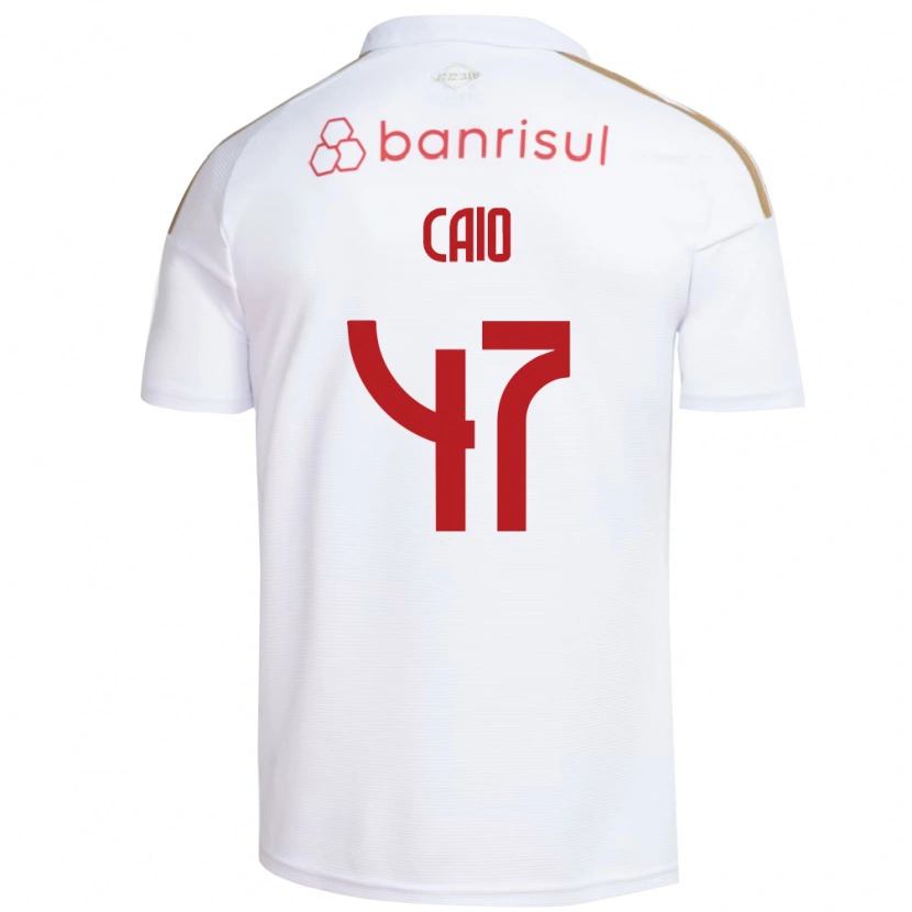 Danxen Barn Caio Vidal #47 Vit Röd Bortatröja Matchtröjor 2026/27 Tröjor T-Tröja