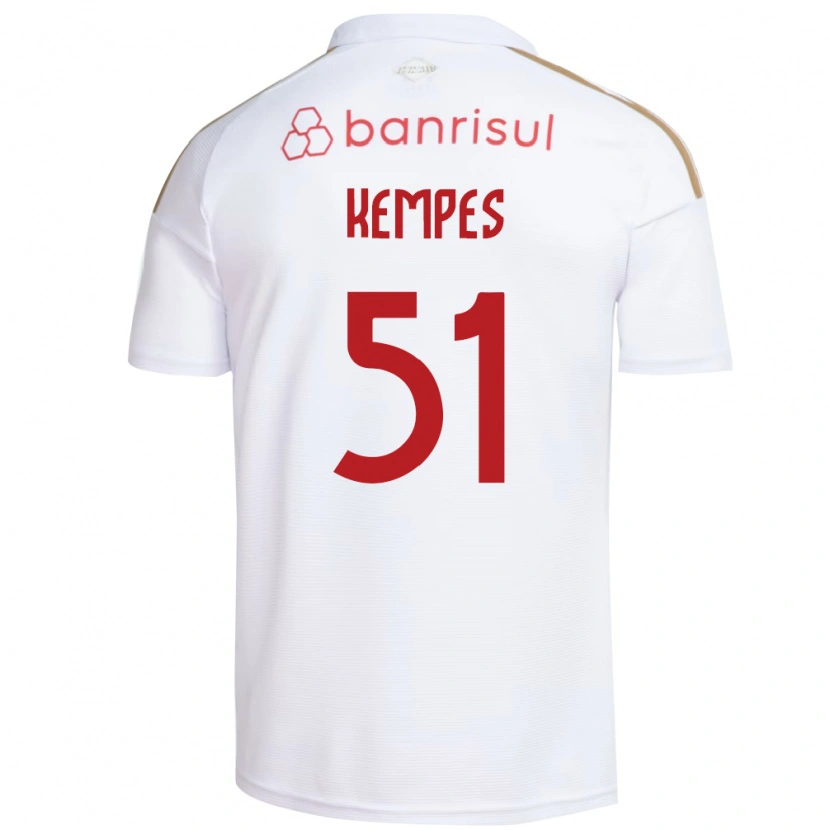 Danxen Barn João Gabriel Kempes Gonçalves #51 Vit Röd Bortatröja Matchtröjor 2026/27 Tröjor T-Tröja