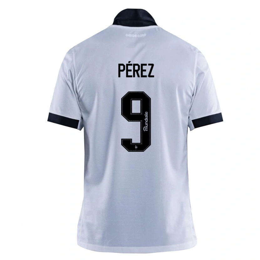 Danxen Barn Diego Pérez #9 Svart Vit Bortatröja Matchtröjor 2026/27 Tröjor T-Tröja