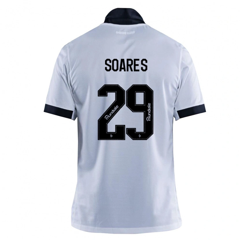 Danxen Barn Cauã Soares #29 Svart Vit Bortatröja Matchtröjor 2026/27 Tröjor T-Tröja
