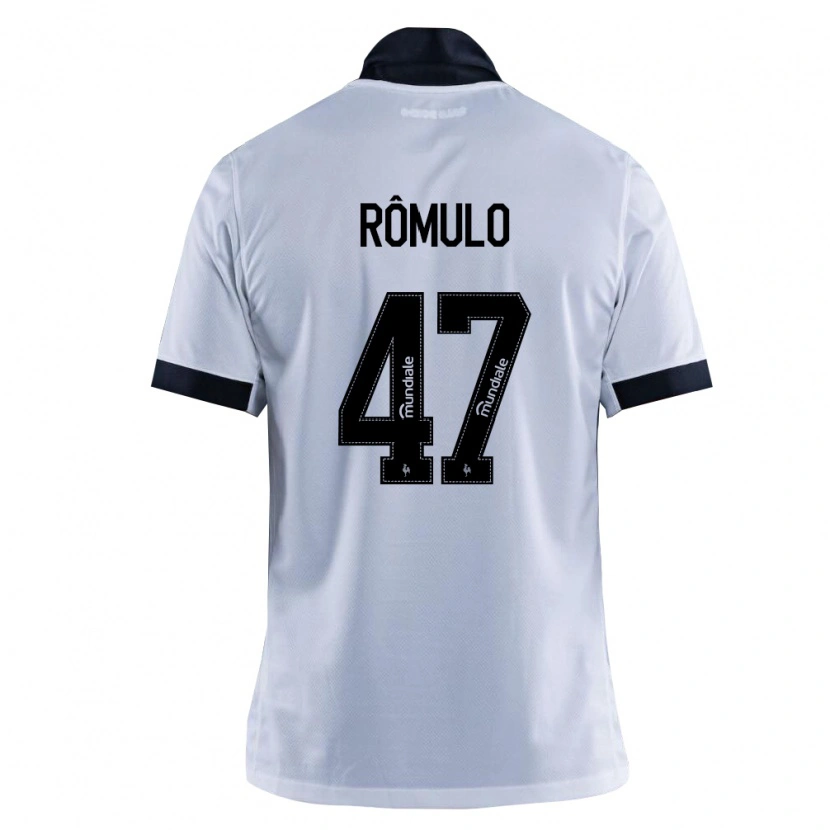 Danxen Barn Rômulo Helberte Pereira Júnior #47 Svart Vit Bortatröja Matchtröjor 2026/27 Tröjor T-Tröja