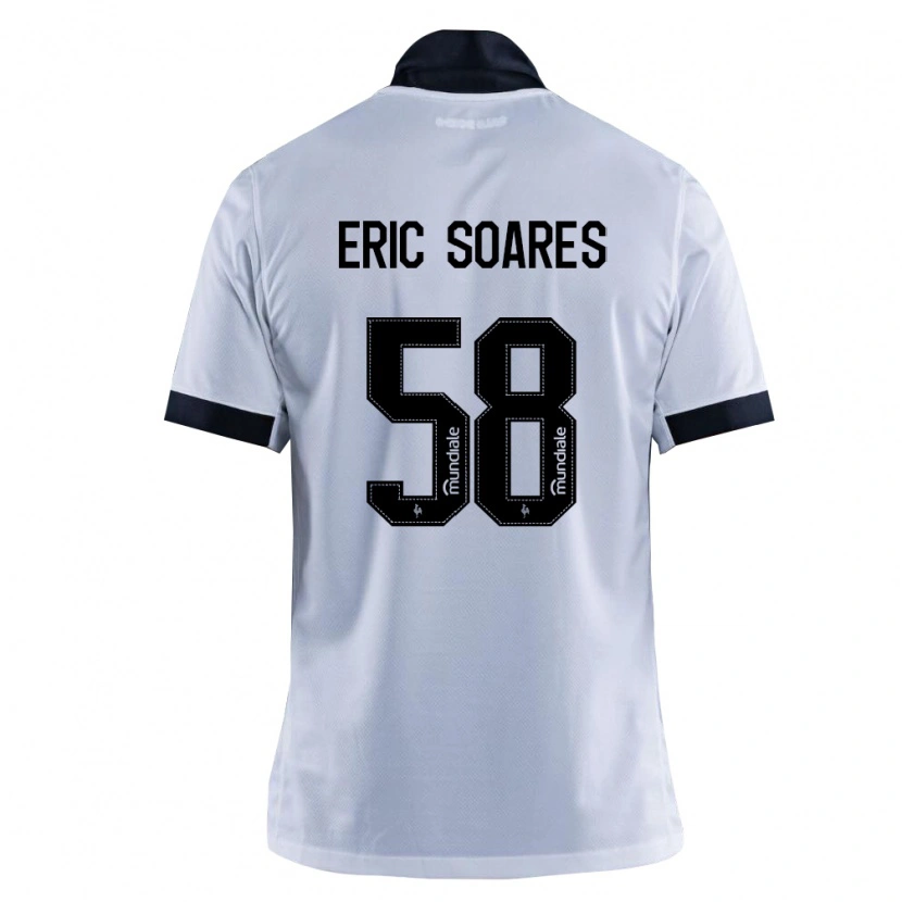 Danxen Barn Eric Soares #58 Svart Vit Bortatröja Matchtröjor 2026/27 Tröjor T-Tröja