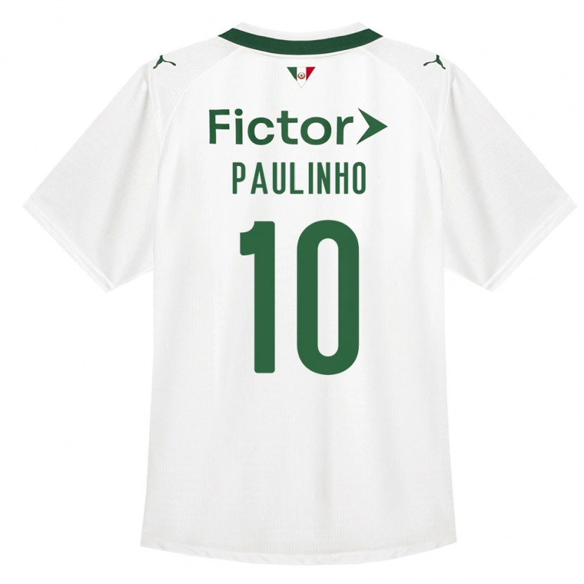 Danxen Barn Paulinho #10 Grön Vit Bortatröja Matchtröjor 2026/27 Tröjor T-Tröja