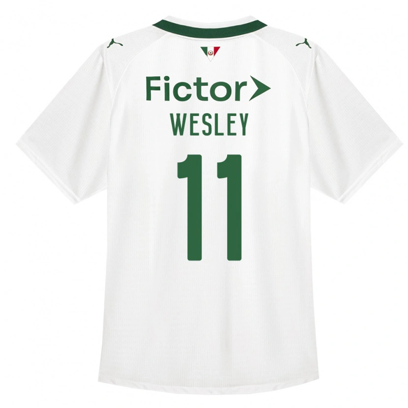 Danxen Barn Wesley #11 Grön Vit Bortatröja Matchtröjor 2026/27 Tröjor T-Tröja