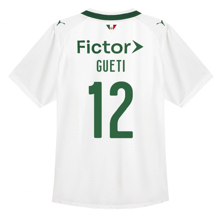 Danxen Barn Rodrigo Gueti #12 Grön Vit Bortatröja Matchtröjor 2026/27 Tröjor T-Tröja