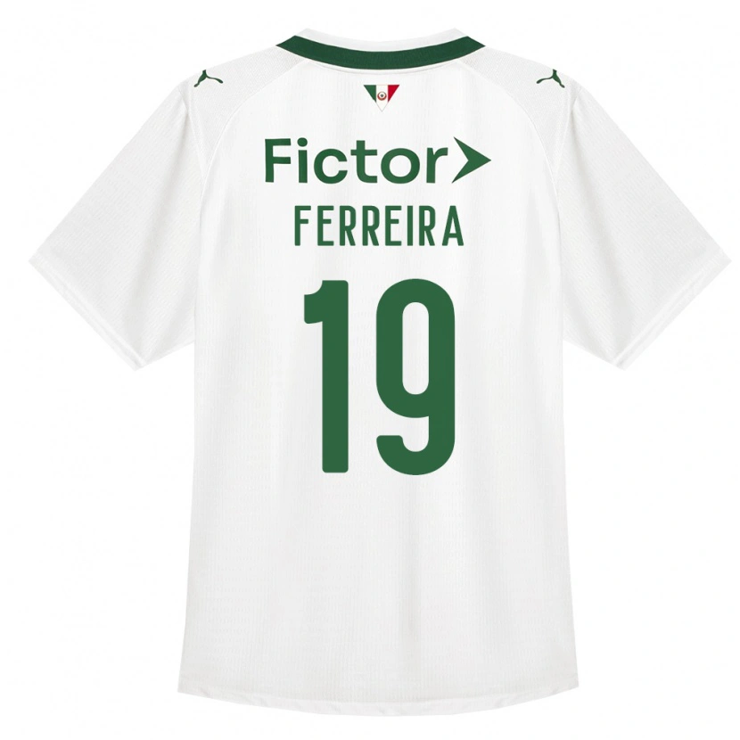 Danxen Barn Letícia Ferreira #19 Grön Vit Bortatröja Matchtröjor 2026/27 Tröjor T-Tröja