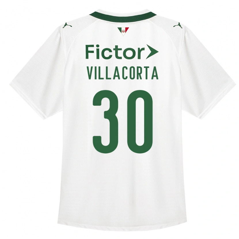 Danxen Barn Rodrigo Villacorta #30 Grön Vit Bortatröja Matchtröjor 2026/27 Tröjor T-Tröja