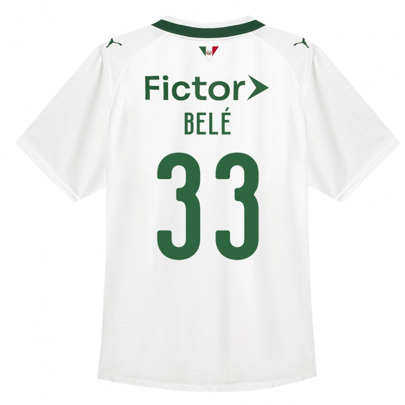 Danxen Barn Erick Belé #33 Grön Vit Bortatröja Matchtröjor 2026/27 Tröjor T-Tröja