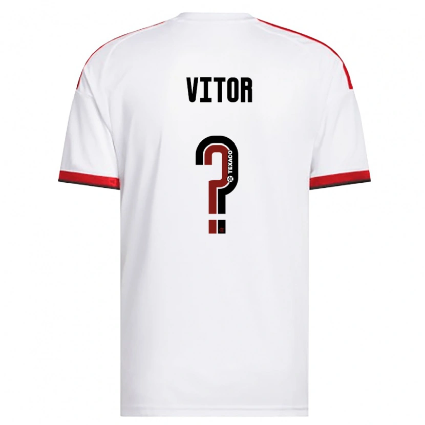 Danxen Barn João Vitor #0 Vit Röd Svart Bortatröja Matchtröjor 2026/27 Tröjor T-Tröja