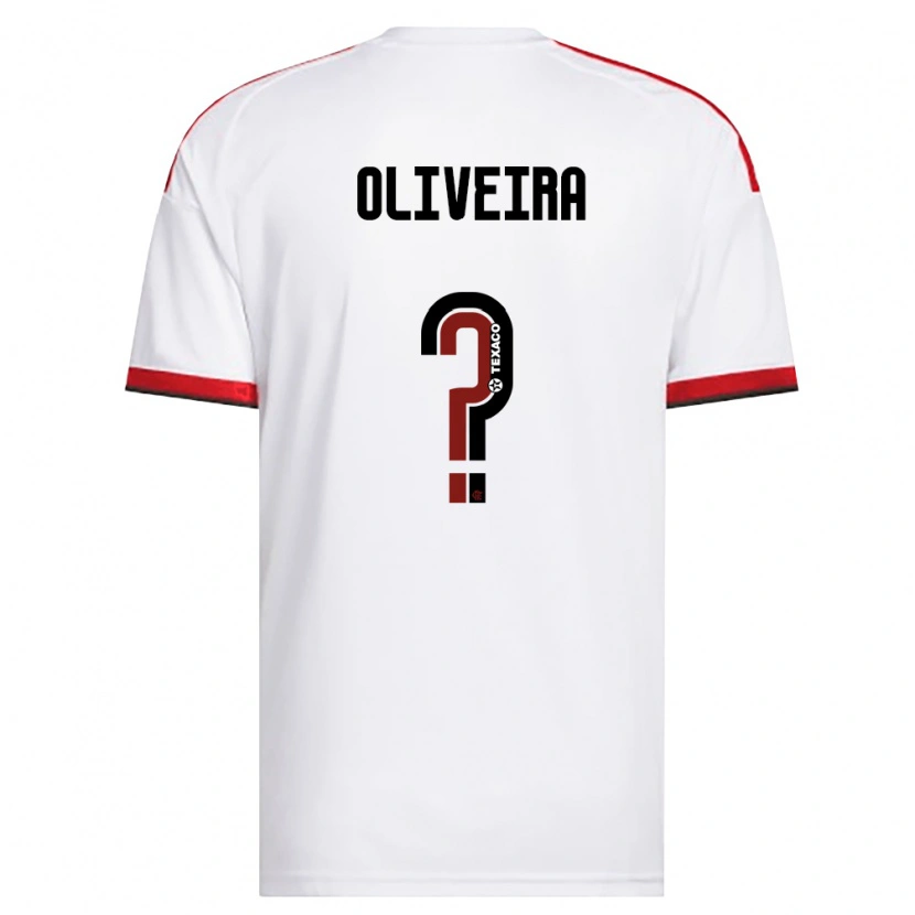 Danxen Barn Lucas Oliveira #0 Vit Röd Svart Bortatröja Matchtröjor 2026/27 Tröjor T-Tröja
