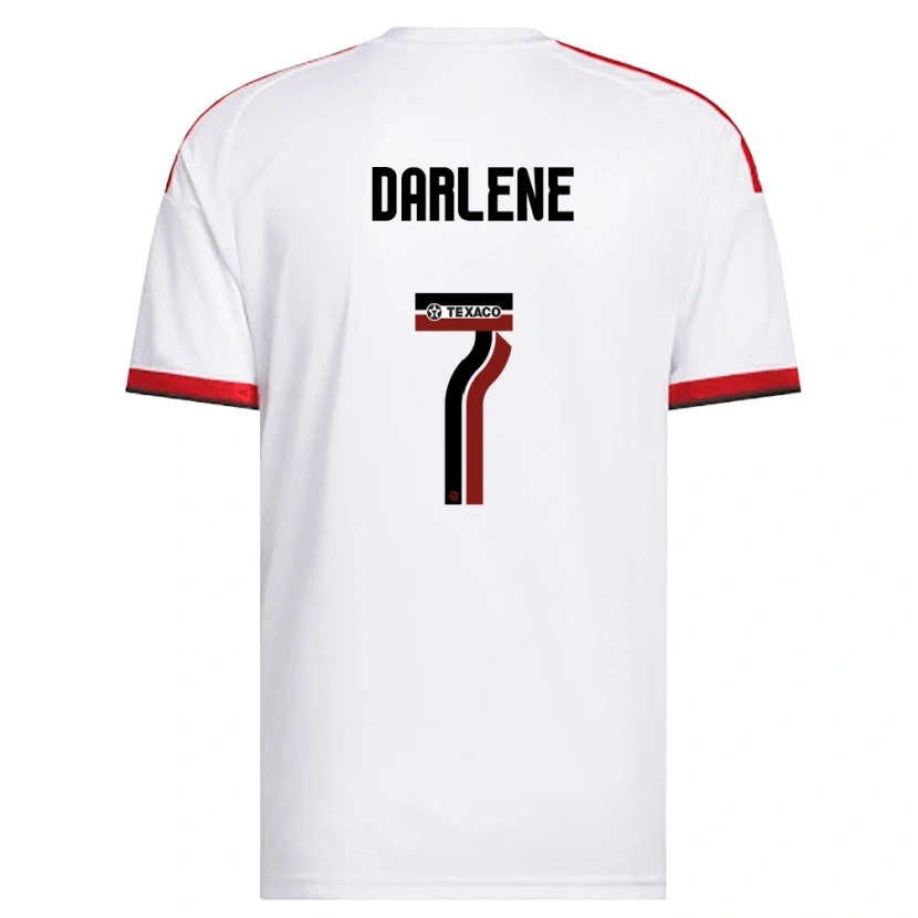 Danxen Barn Darlene #7 Vit Röd Svart Bortatröja Matchtröjor 2026/27 Tröjor T-Tröja