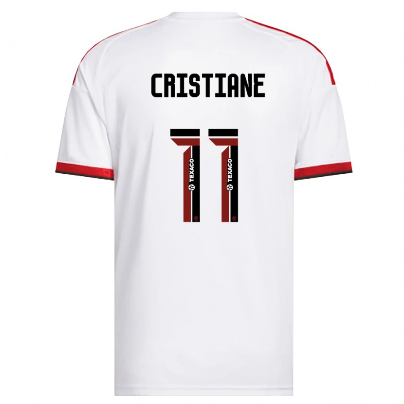 Danxen Barn Cristiane #11 Vit Röd Svart Bortatröja Matchtröjor 2026/27 Tröjor T-Tröja
