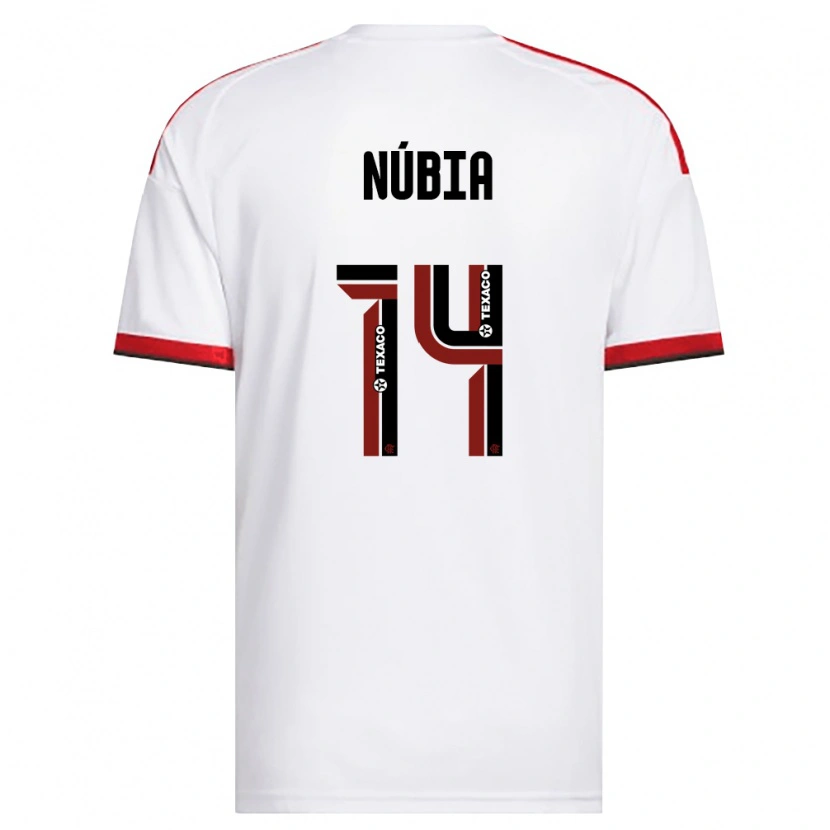 Danxen Barn Núbia #14 Vit Röd Svart Bortatröja Matchtröjor 2026/27 Tröjor T-Tröja