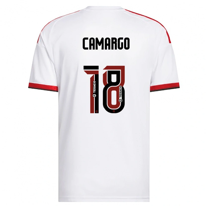 Danxen Barn João Camargo #18 Vit Röd Svart Bortatröja Matchtröjor 2026/27 Tröjor T-Tröja