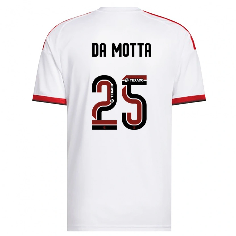 Danxen Barn Piris Da Motta #25 Vit Röd Svart Bortatröja Matchtröjor 2026/27 Tröjor T-Tröja
