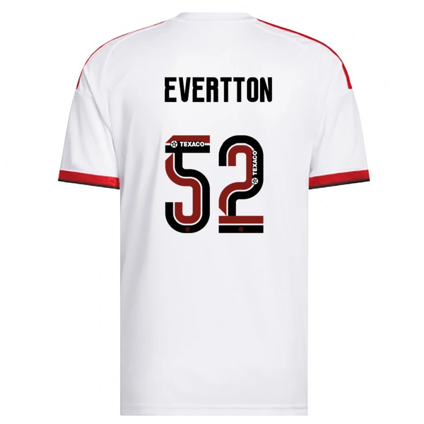Danxen Barn Evertton Araújo #52 Vit Röd Svart Bortatröja Matchtröjor 2026/27 Tröjor T-Tröja