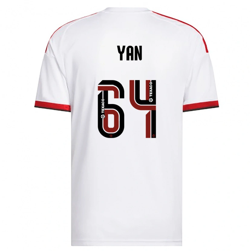 Danxen Barn Wallace Yan #64 Vit Röd Svart Bortatröja Matchtröjor 2026/27 Tröjor T-Tröja