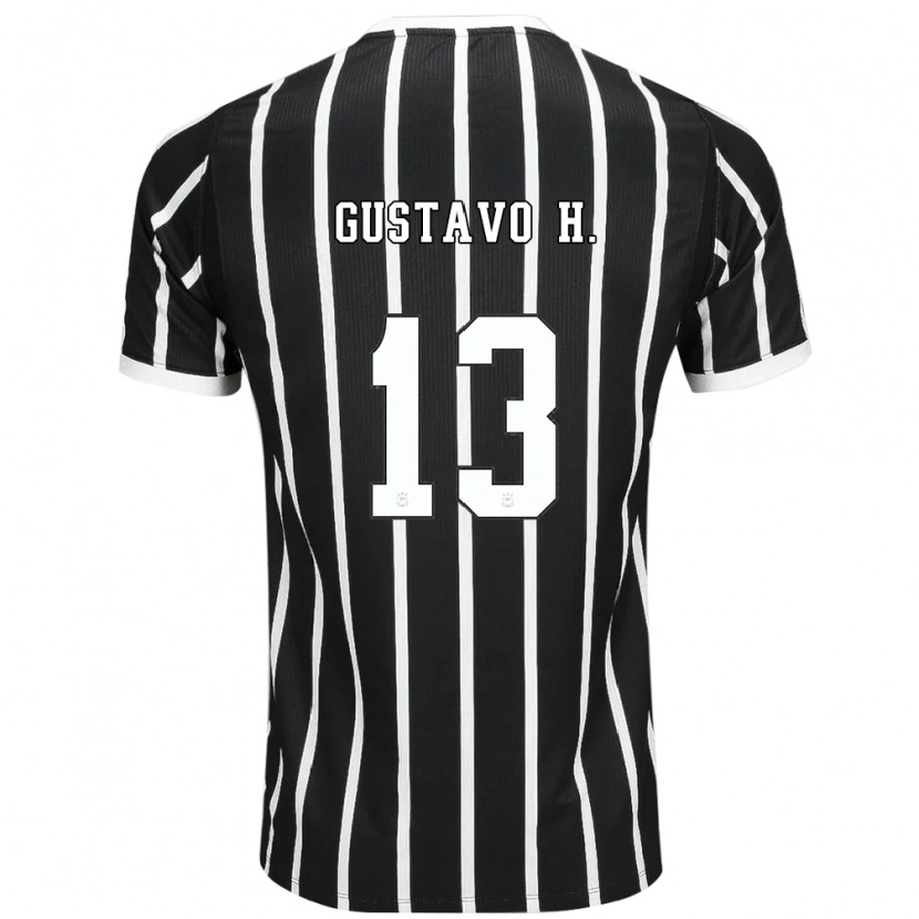 Danxen Barn Gustavo Henrique #13 Svart Vit Röd Bortatröja Matchtröjor 2026/27 Tröjor T-Tröja