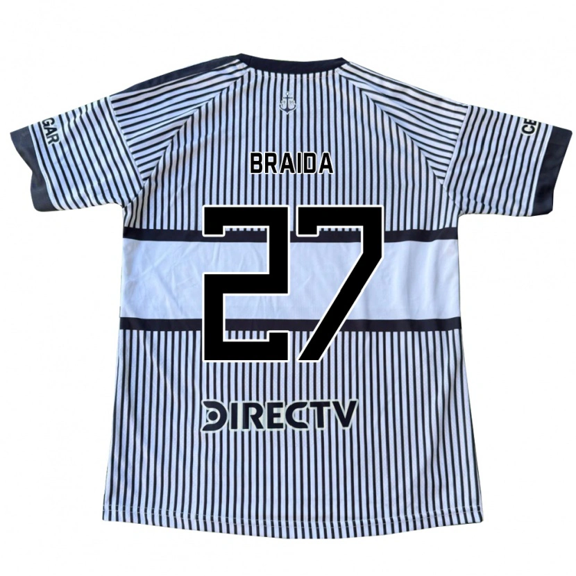 Danxen Barn Malcom Braida #27 Vit Svart Gul Bortatröja Matchtröjor 2026/27 Tröjor T-Tröja