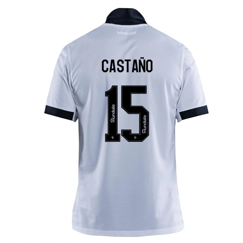 Danxen Barn Kevin Castaño #15 Svart Vit Bortatröja Matchtröjor 2026/27 Tröjor T-Tröja