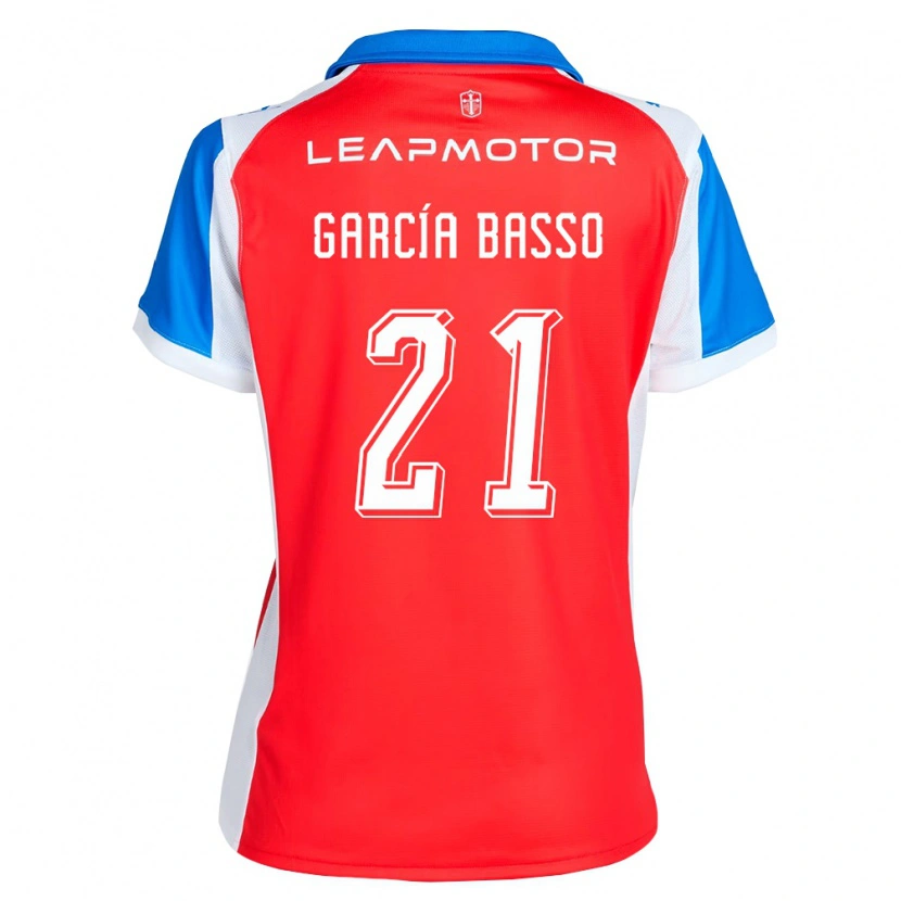 Danxen Barn Agustín García Basso #21 Röd Blå Bortatröja Matchtröjor 2026/27 Tröjor T-Tröja