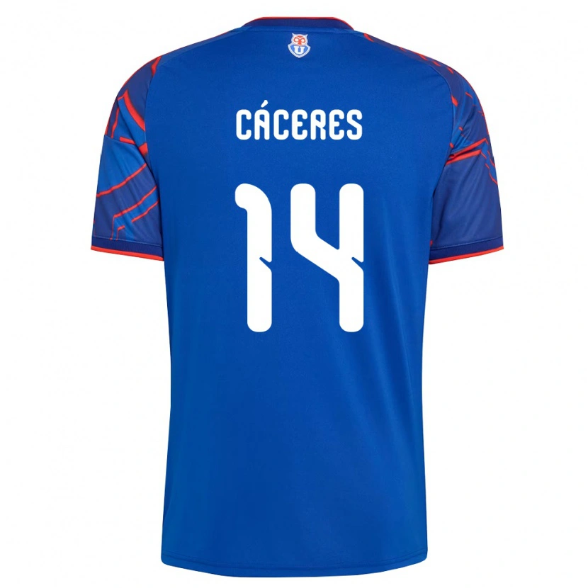 Danxen Män Franco Cáceres #14 Kungligt Blå Röd Hemmatröja Matchtröjor 2026/27 Tröjor T-Tröja