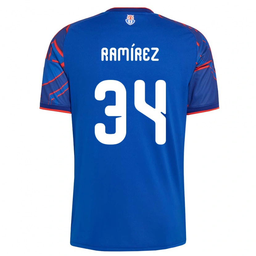 Danxen Män Vicente Ramírez #34 Kungligt Blå Röd Hemmatröja Matchtröjor 2026/27 Tröjor T-Tröja