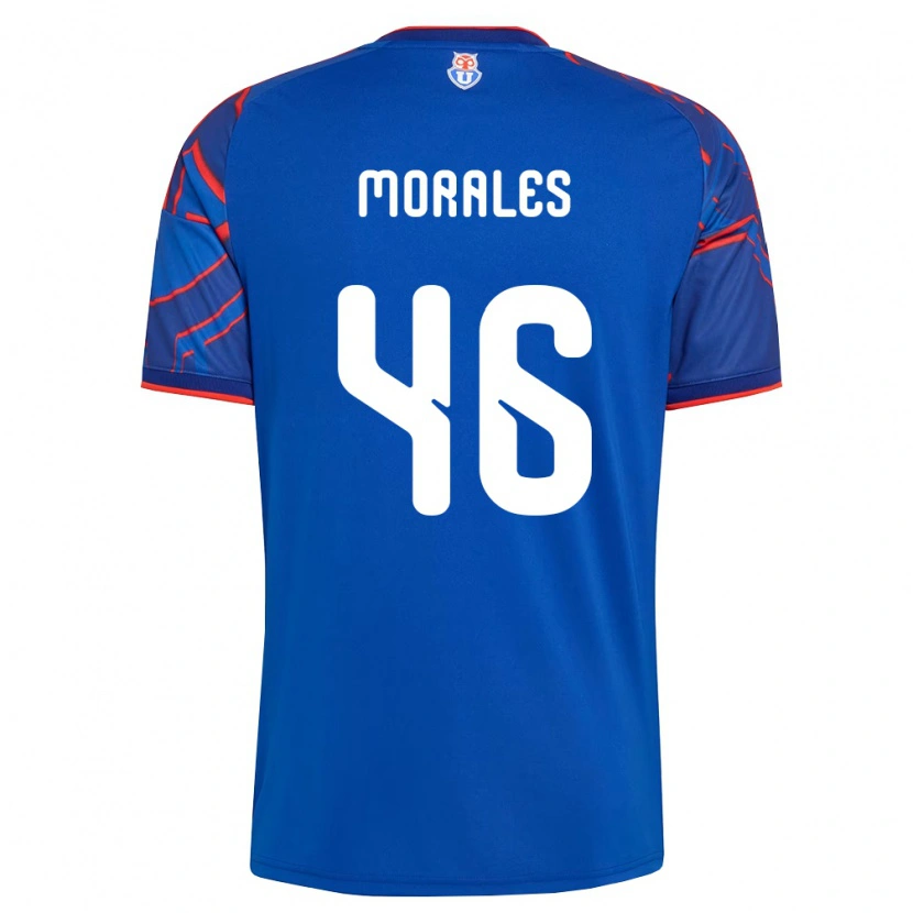 Danxen Män Bastián Morales #46 Kungligt Blå Röd Hemmatröja Matchtröjor 2026/27 Tröjor T-Tröja
