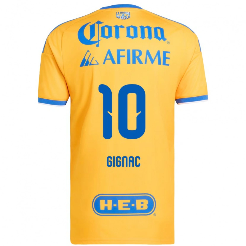 Danxen Män Andre-Pierre Gignac #10 Gul Blå Hemmatröja Matchtröjor 2026/27 Tröjor T-Tröja