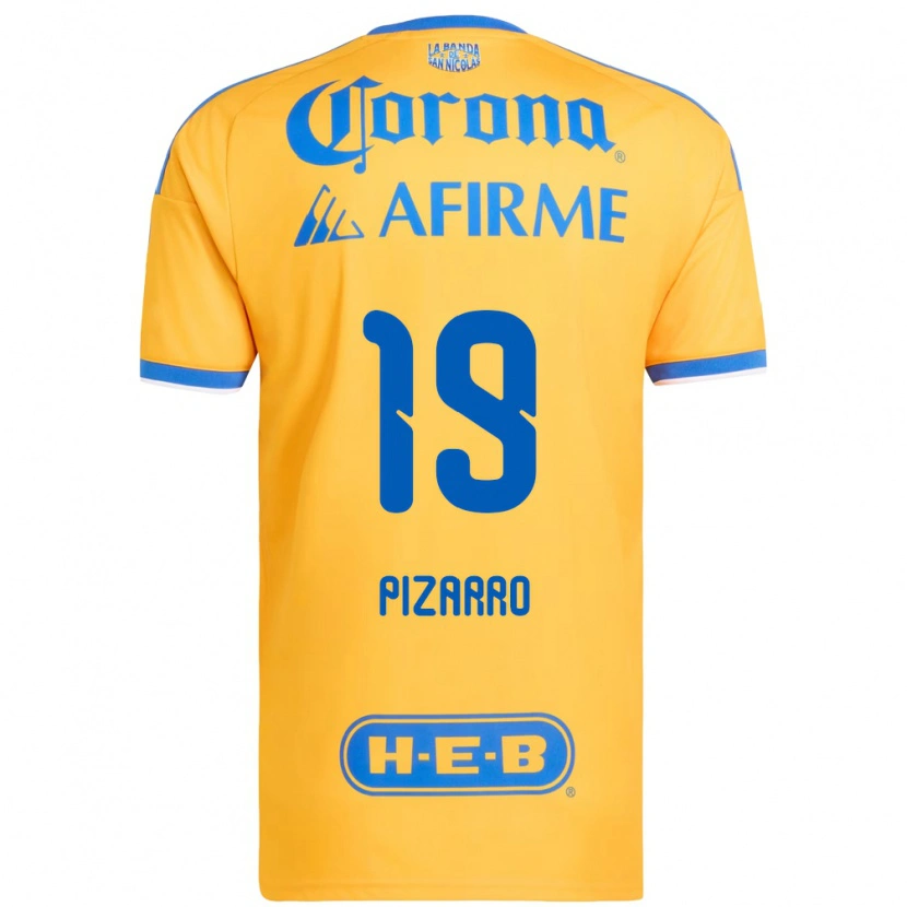 Danxen Män Guido Pizarro #19 Gul Blå Hemmatröja Matchtröjor 2026/27 Tröjor T-Tröja