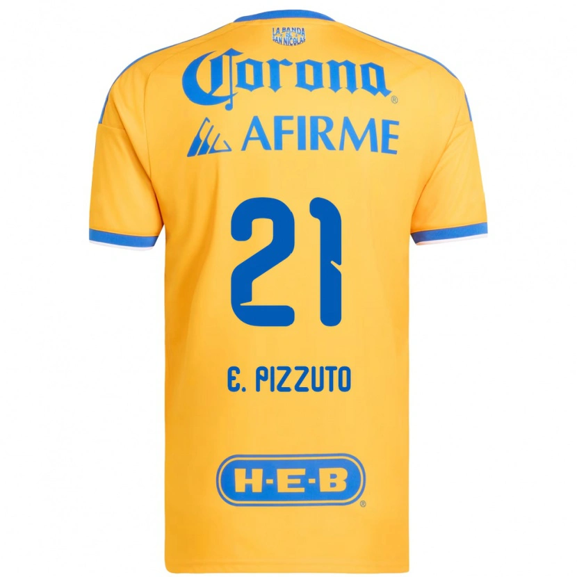 Danxen Män Eugenio Pizzuto #21 Gul Blå Hemmatröja Matchtröjor 2026/27 Tröjor T-Tröja