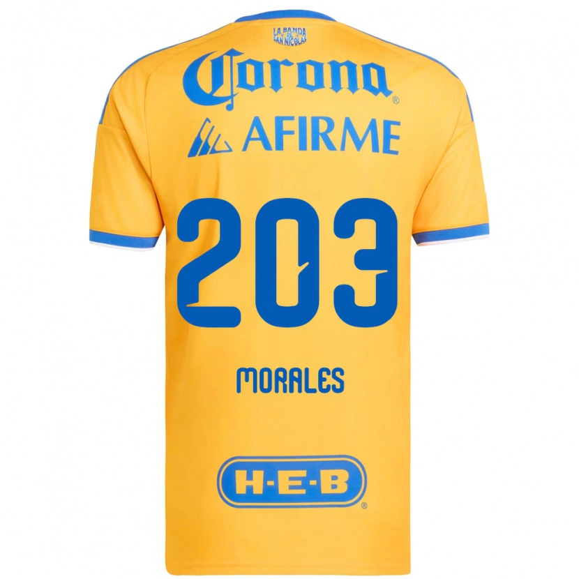 Danxen Män Carlos Morales #203 Gul Blå Hemmatröja Matchtröjor 2026/27 Tröjor T-Tröja