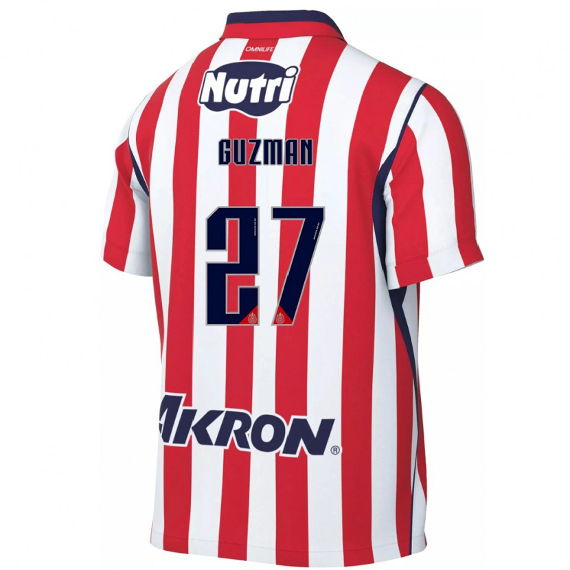 Danxen Män Kinberly Guzmán #27 Röd Vit Hemmatröja Matchtröjor 2026/27 Tröjor T-Tröja