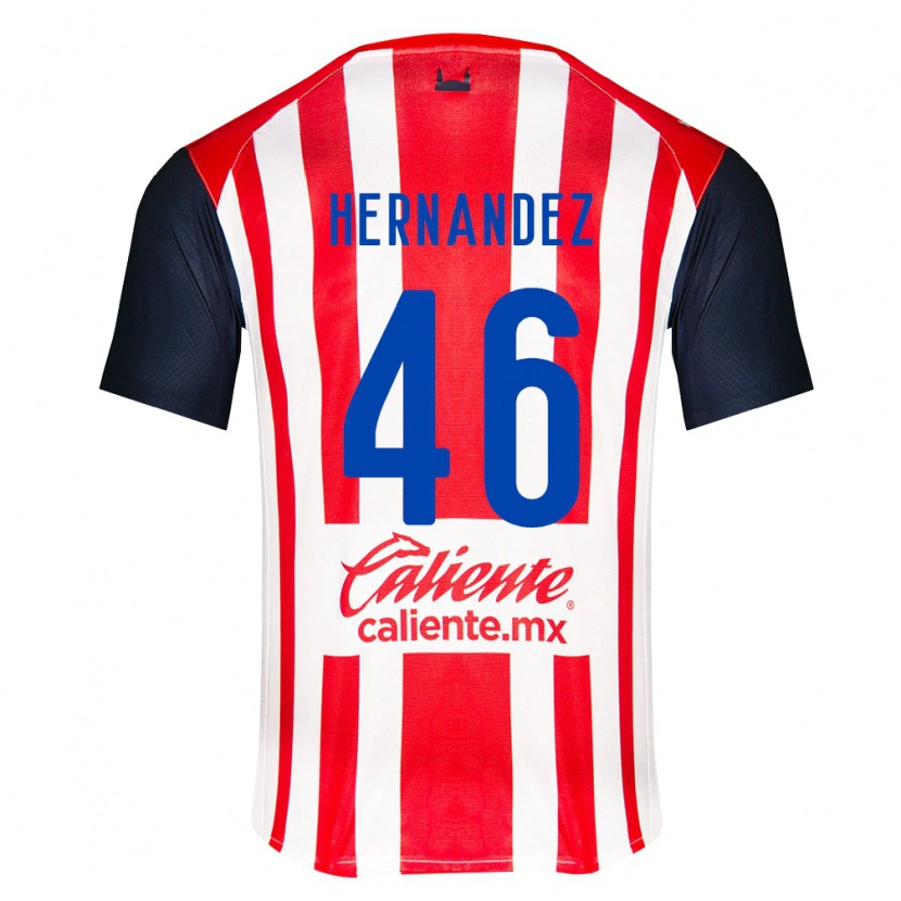 Danxen Män Carlos Hernández #46 Röd Svart Vit Hemmatröja Matchtröjor 2026/27 Tröjor T-Tröja