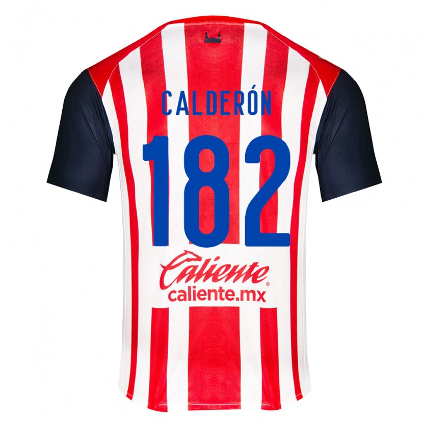 Danxen Män Leonel Calderón #182 Röd Svart Vit Hemmatröja Matchtröjor 2026/27 Tröjor T-Tröja